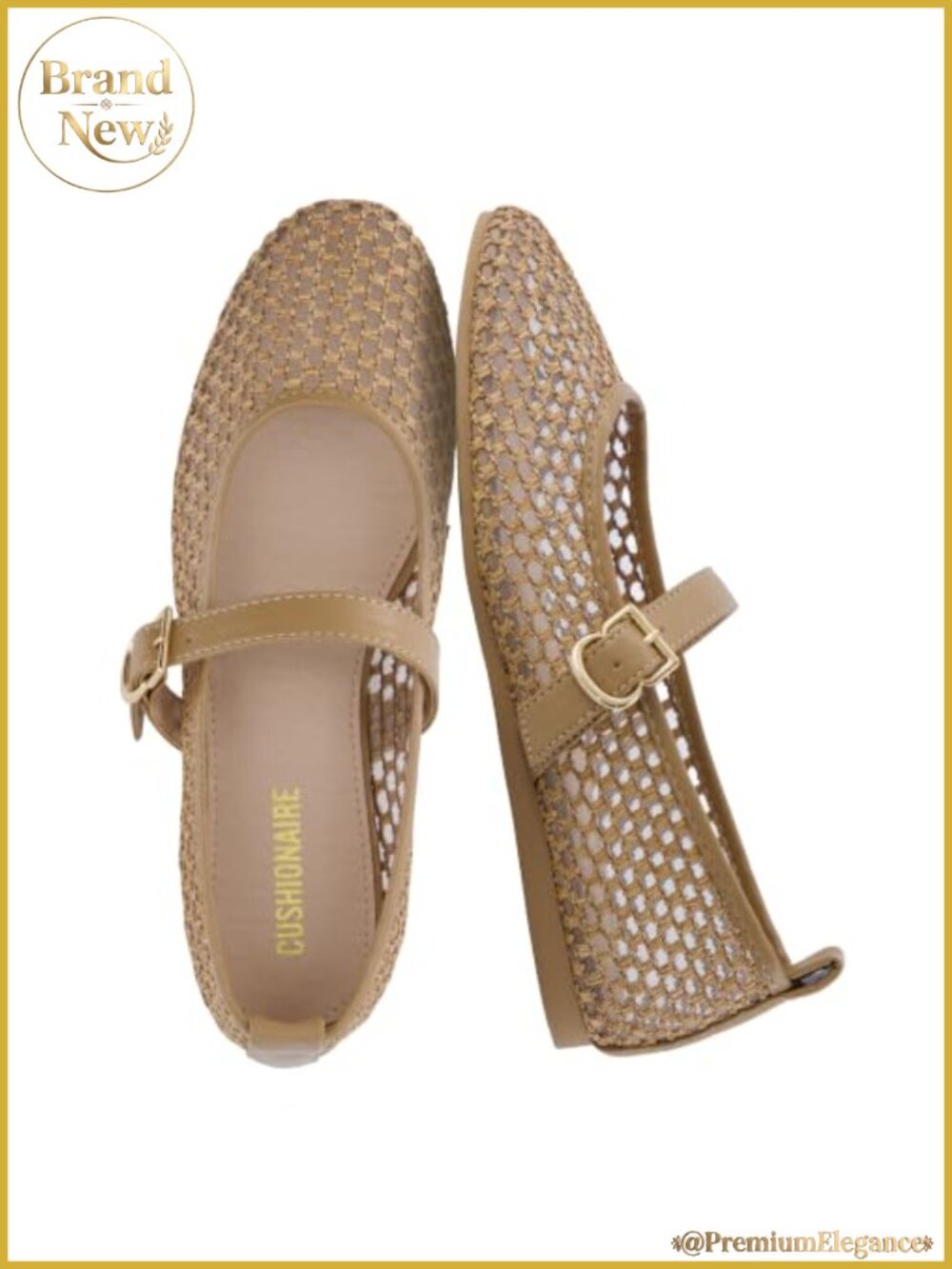Cushionaire Gracie Mesh Mary Jane Flats Memory Foam